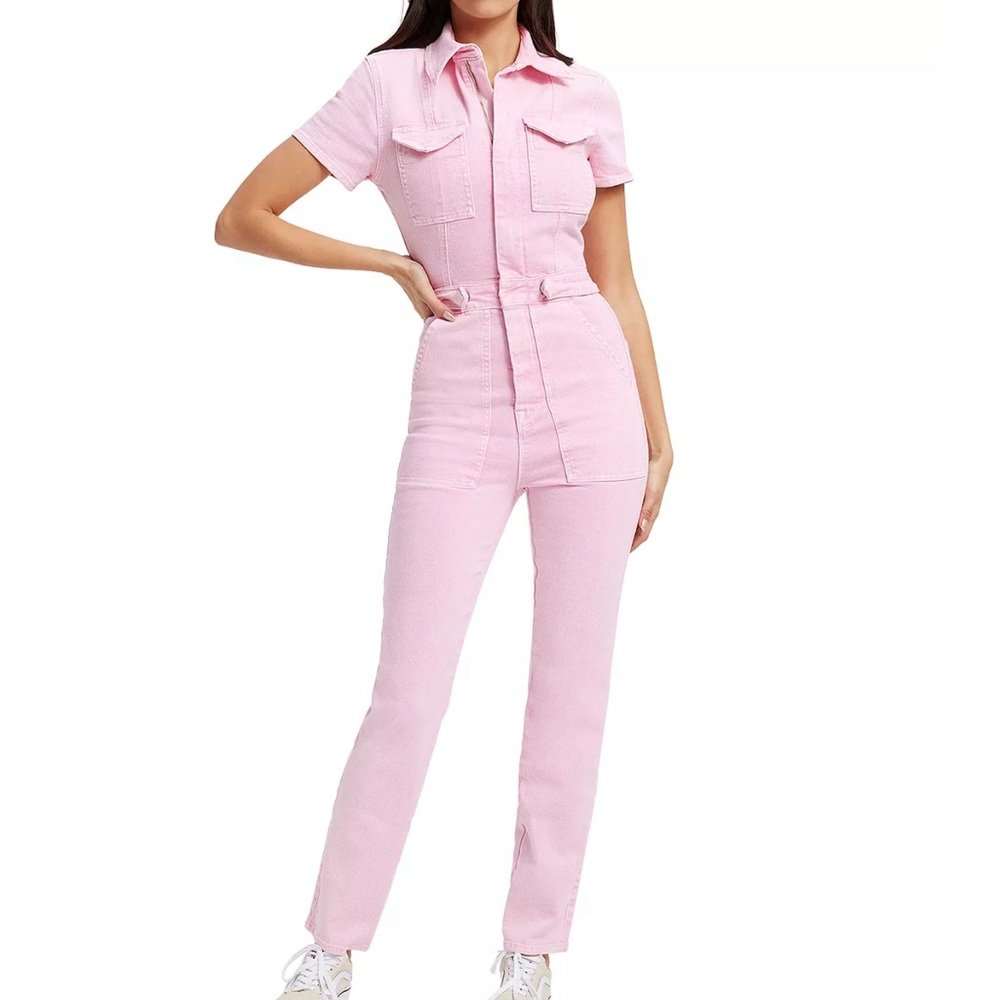 Good American Fit For Success Jumpsuit in Mineral Rose